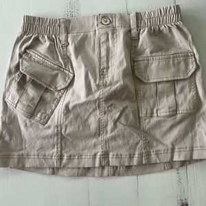 Tan Mini Cargo Skirt